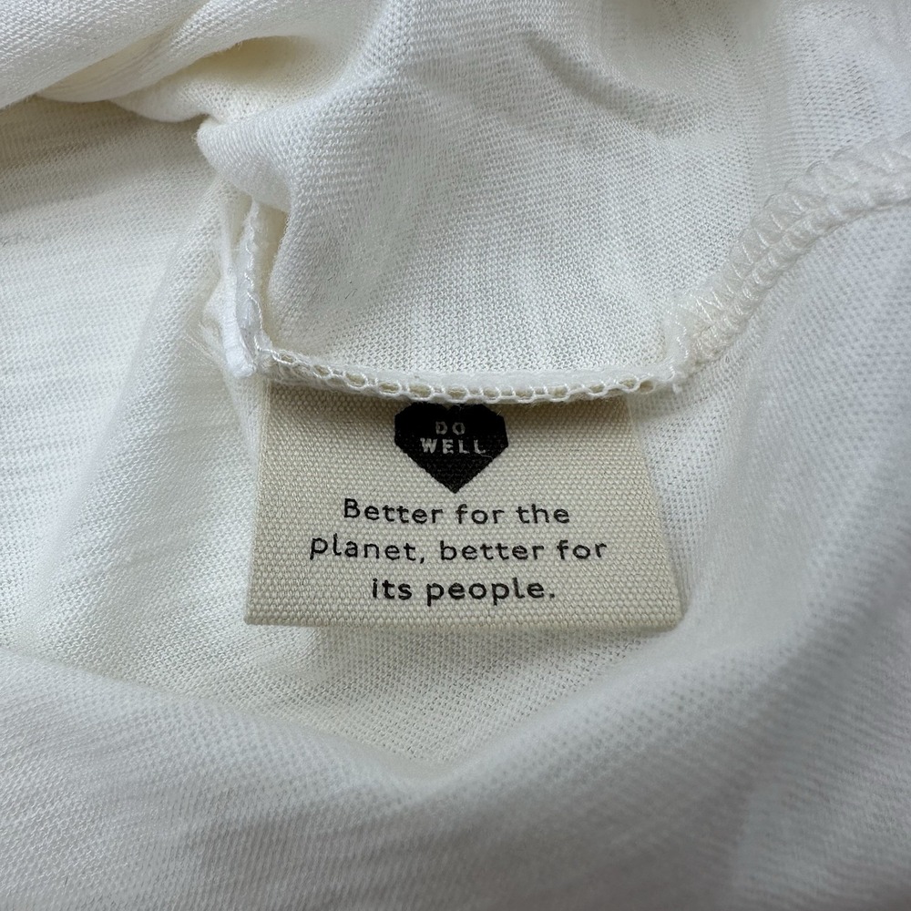 Madewell Ringer Organic Cotton Scoop Neck Tank Top Cream Off-White Womens Small - Picture 8 of 8